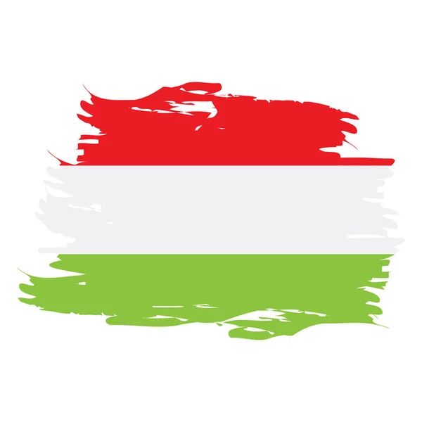 孤立的匈牙利国旗 — 图库矢量图片