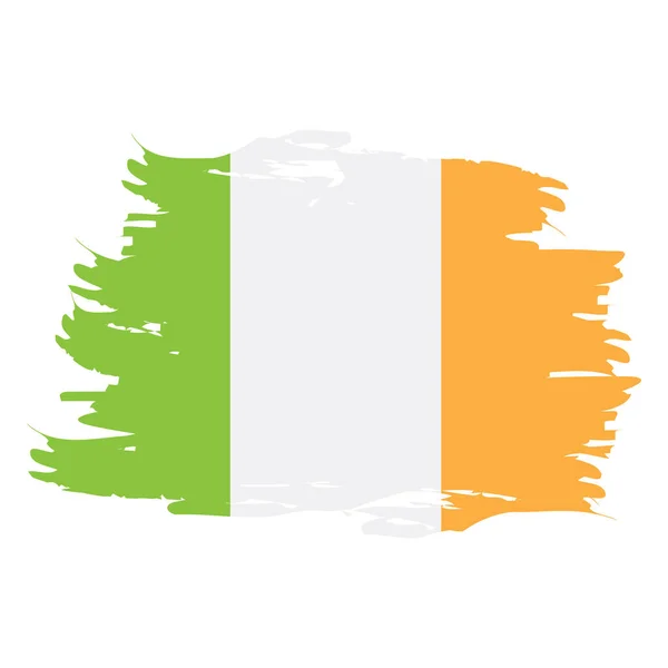 孤立的爱尔兰国旗 — 图库矢量图片