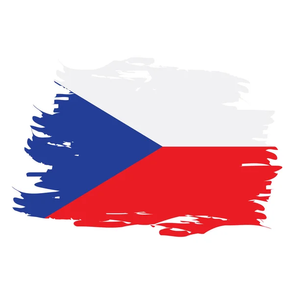 Isolerade Tjeckiska flaggan — Stock vektor