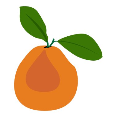 İzole şeftali illüstrasyon