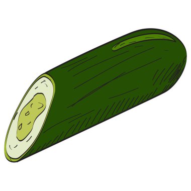 İzole kesilmiş salatalık