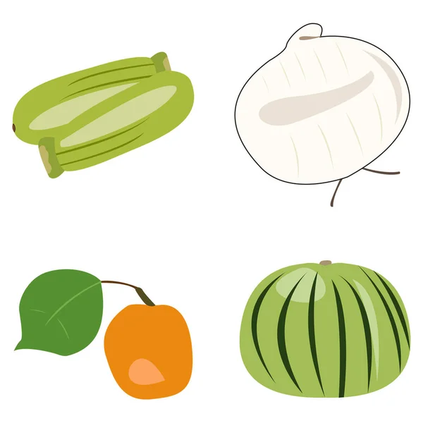 蔬菜及水果 — 图库矢量图片