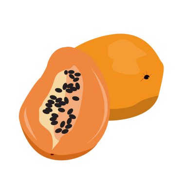 Papaya izole çift