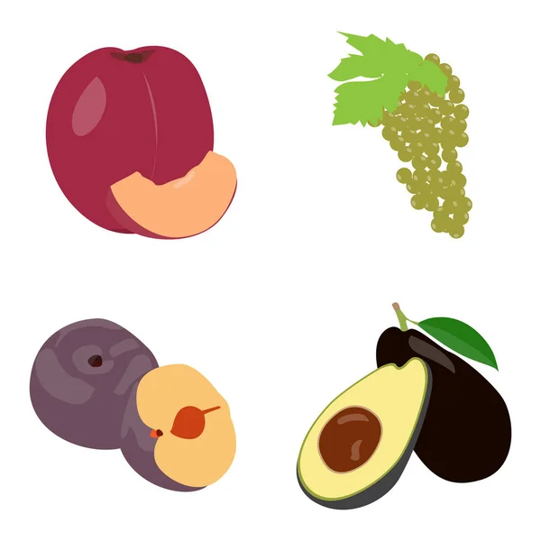 Conjunto de frutas — Vector de stock