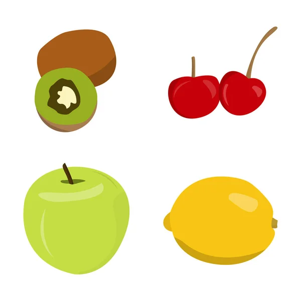 Conjunto de frutas — Vector de stock