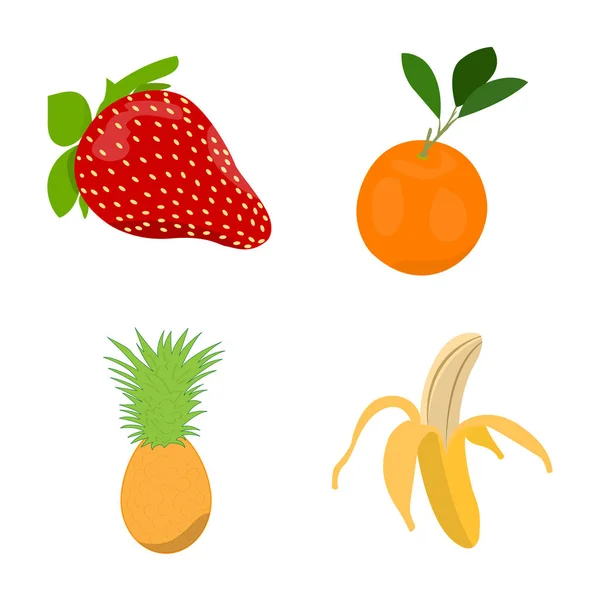 Conjunto de frutas — Vector de stock