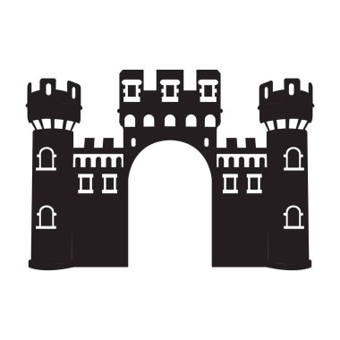 İzole kale siluet