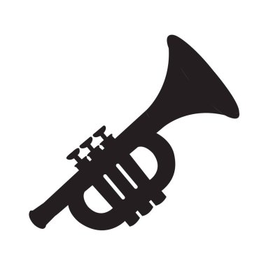 İzole trompet siluet