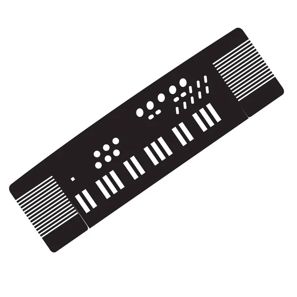 Silueta de teclado aislado — Vector de stock