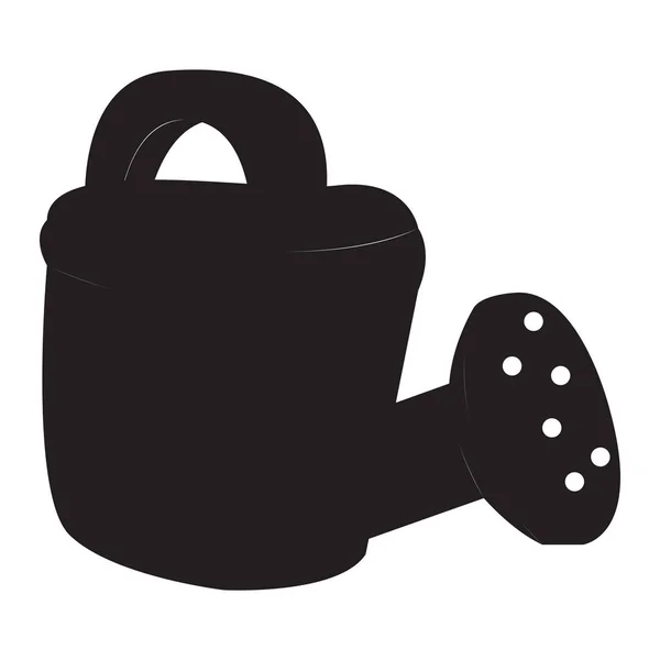 Isolated watering can silhouette — Stock Vector
