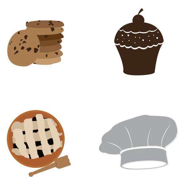 Conjunto de iconos de panadería — Vector de stock