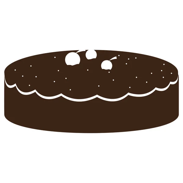 Απομονωμένη κέικ σιλουέτα — Διανυσματικό Αρχείο