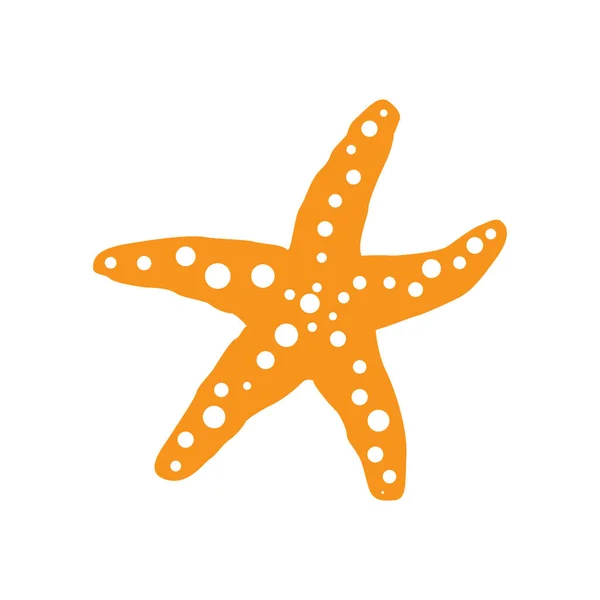 Изолированный силуэт морской звезды — стоковый вектор