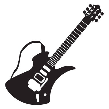 İzole gitar siluet