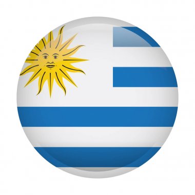 İzole Uruguay bayrağı