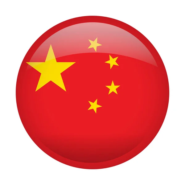Isolierte Flagge von China — Stockvektor
