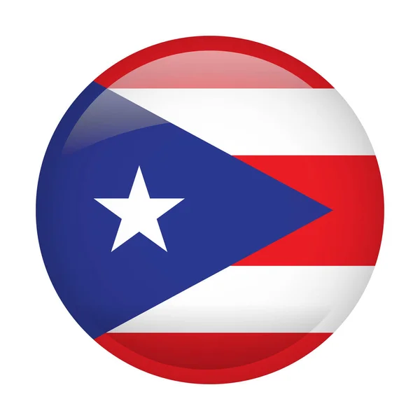 Bandeira isolada de Porto Rico —  Vetores de Stock