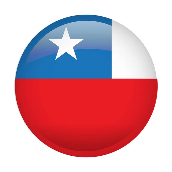 Bandiera isolata del Cile — Vettoriale Stock