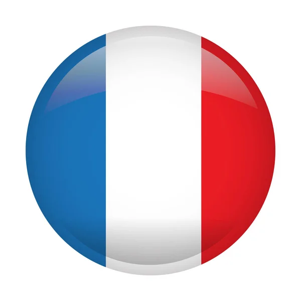Bandera aislada de Francia — Vector de stock