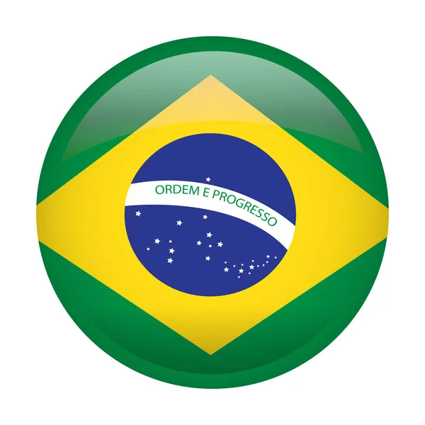 Bandeira isolada do Brasil —  Vetores de Stock