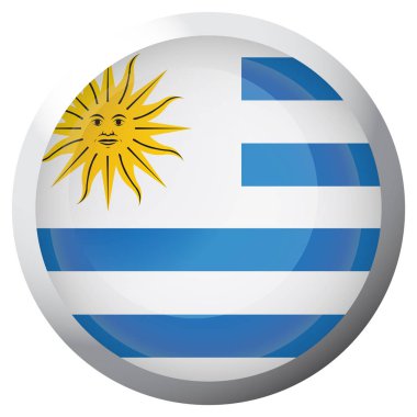 İzole Uruguay bayrağı