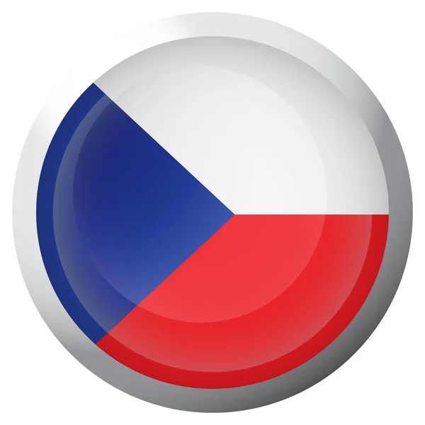 Bandeira isolada da República de Cezch —  Vetores de Stock