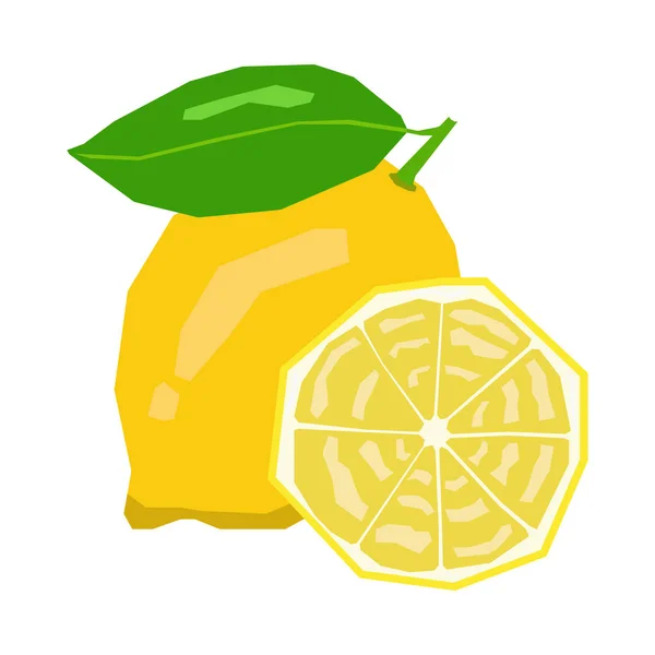 Isolated pair of lemon — Stock Vector