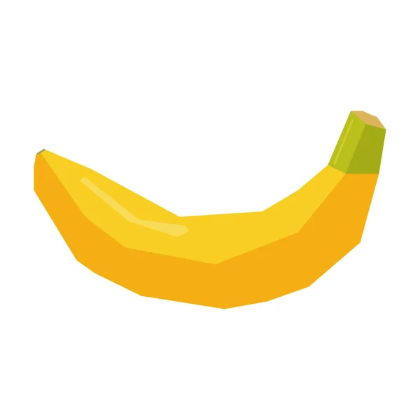 Banane géométrique isolée — Image vectorielle