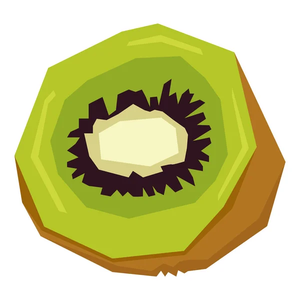 Geïsoleerde gesneden kiwi — Stockvector