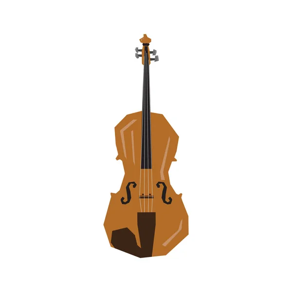 Violín geométrico aislado — Vector de stock