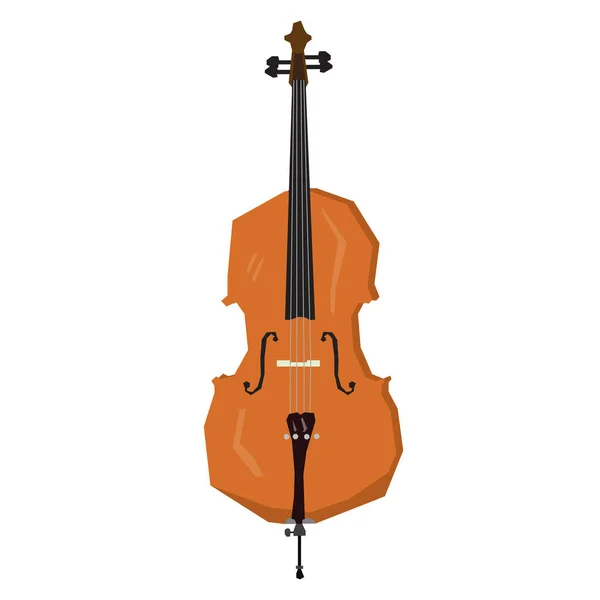 Violoncelle géométrique isolé — Image vectorielle