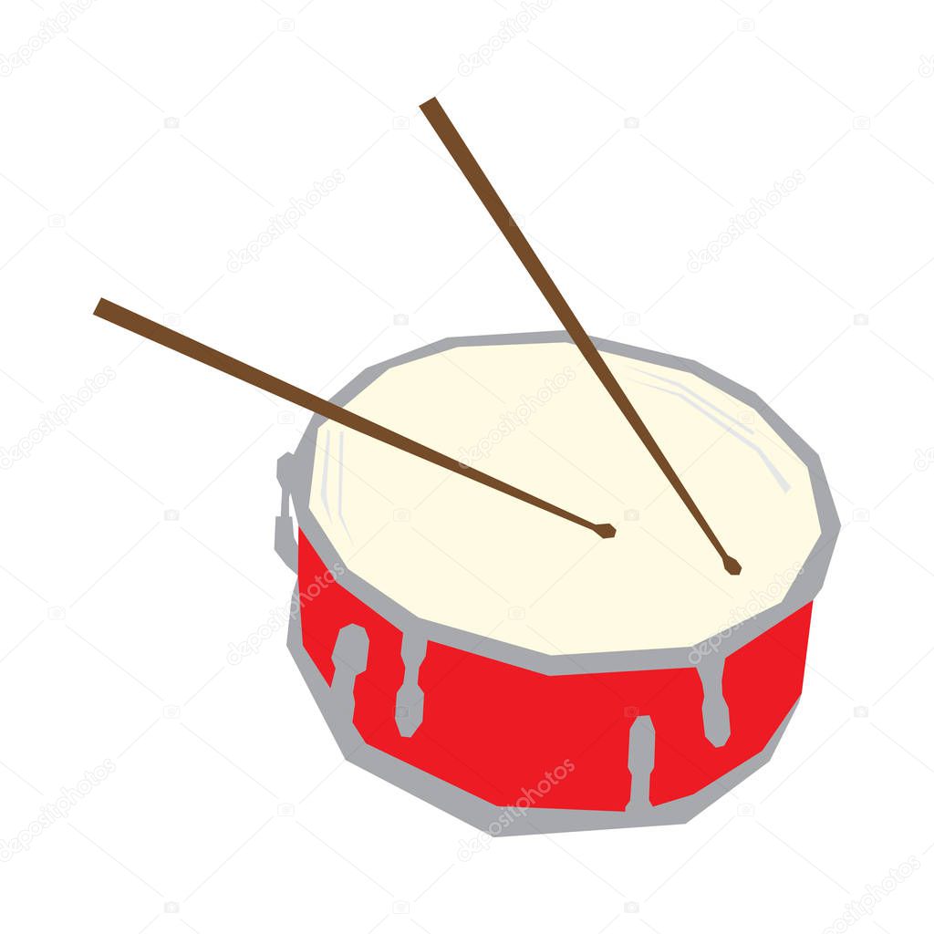 Isolated geometric drum