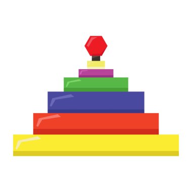 İzole geometrik yığın piramit