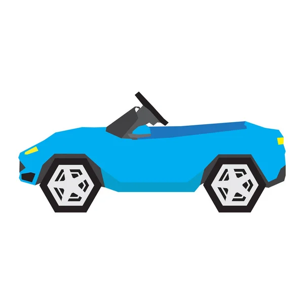 孤立した幾何学的な車のおもちゃ — ストックベクタ