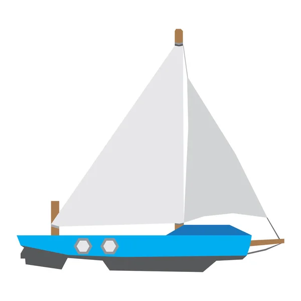 孤立的几何船玩具 — 图库矢量图片