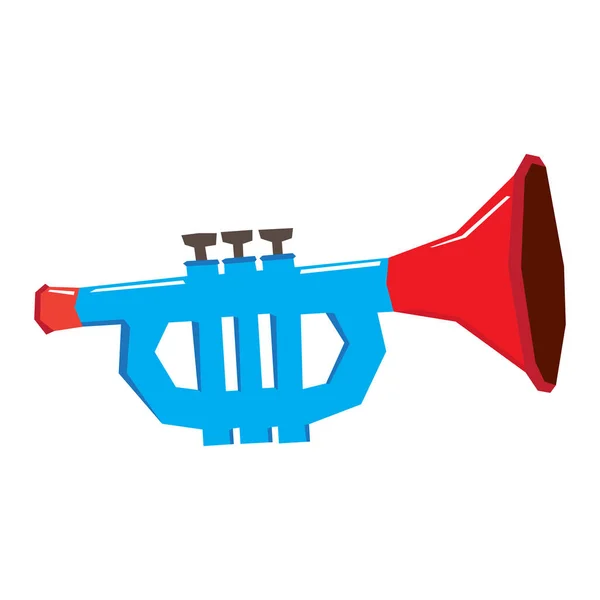 Isolerade geometriska trumpet leksak — Stock vektor