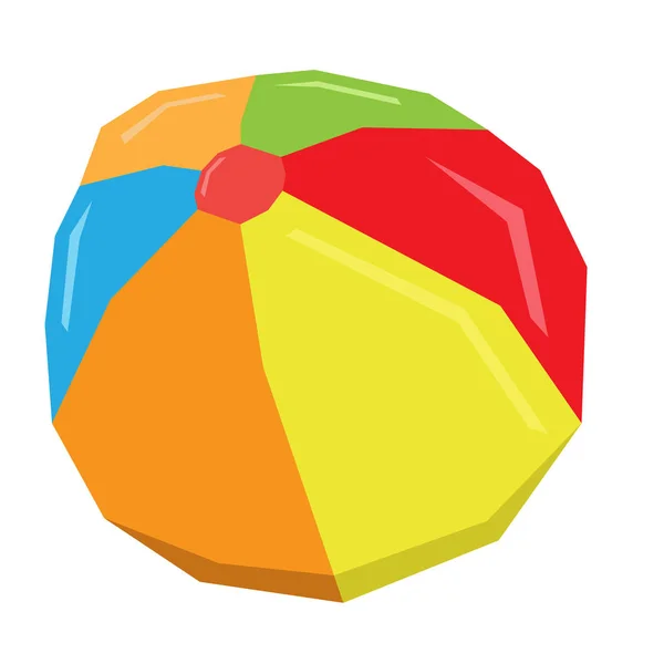 Balle de plage géométrique isolée — Image vectorielle