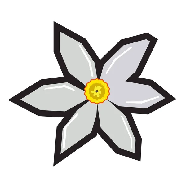 Изолированный геометрический цветок — стоковый вектор