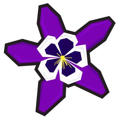 İzole geometrik çiçek