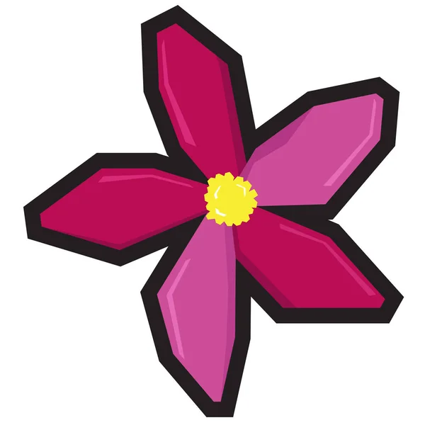 Ізольована геометричні квітка — стоковий вектор