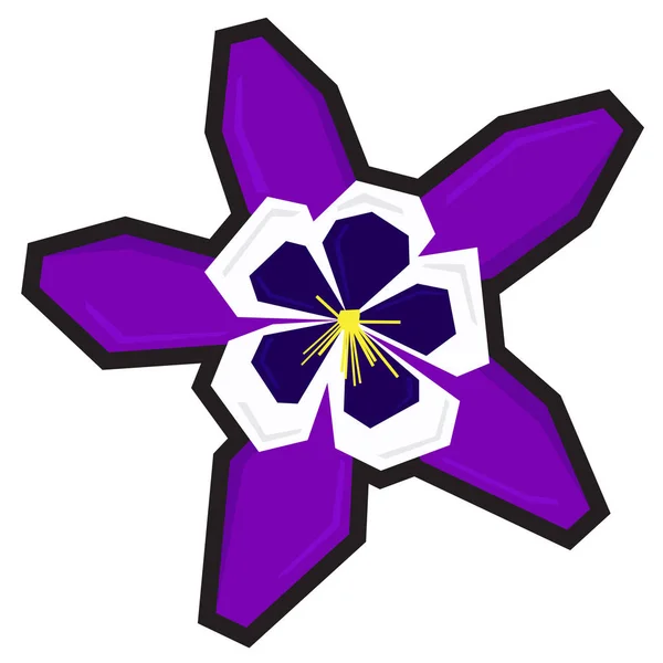 Изолированный геометрический цветок — стоковый вектор