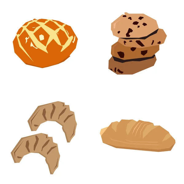 Conjunto de iconos de panadería — Vector de stock