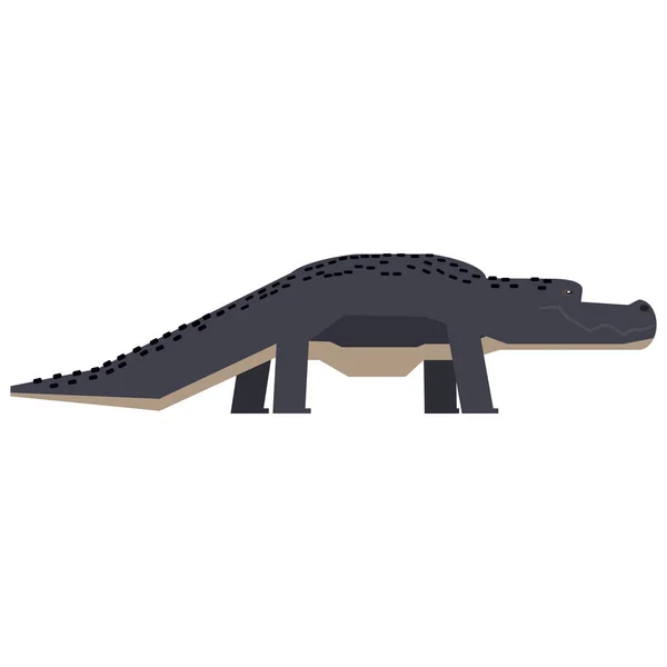 Crocodile abstrait isolé — Image vectorielle