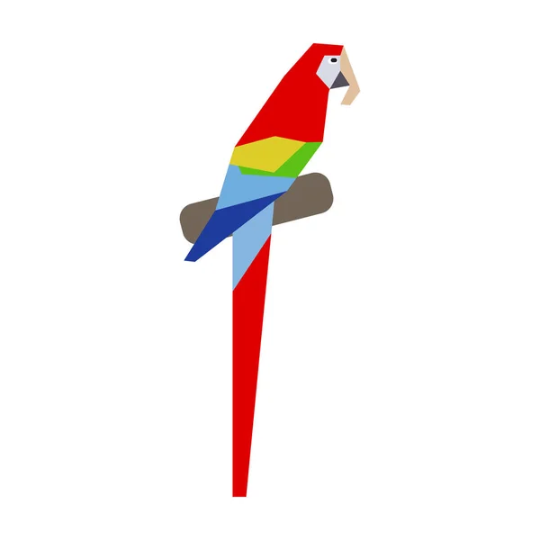 Изолированный абстрактный попугай — стоковый вектор