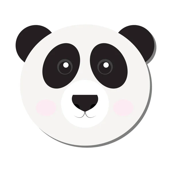 Isolated panda face — Stock Vector