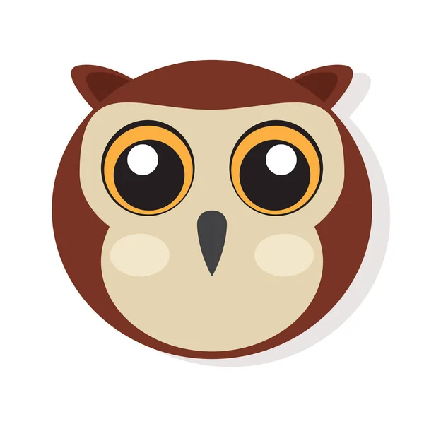Isolated owl face — Stock Vector