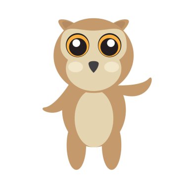 İzole şirin baykuş