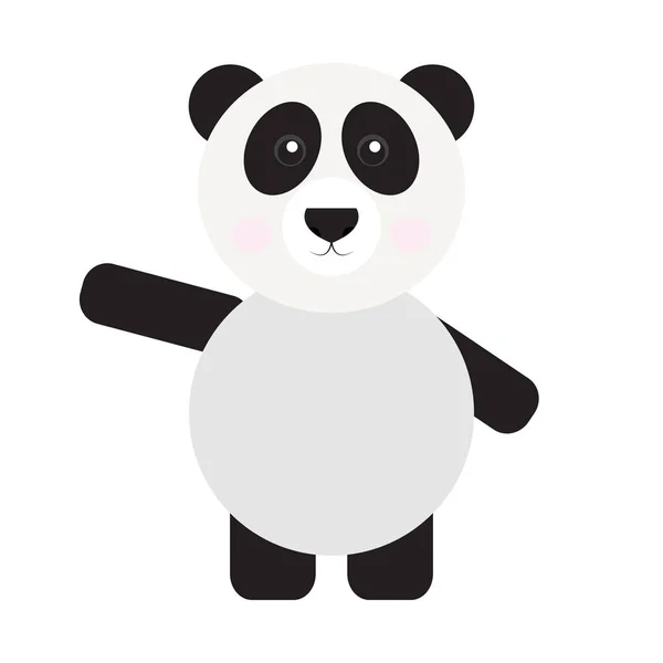 Elszigetelt aranyos panda — Stock Vector