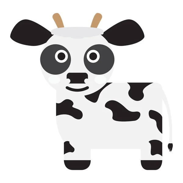 Vaca fofa isolada —  Vetores de Stock