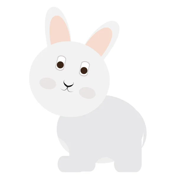 İzole sevimli tavşan — Stok Vektör